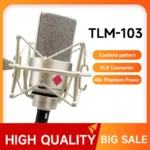 Professional TLM103 TLM 103 Large Diaphragm Super Cardioid Condenser Microphone Recording Live Singing Vocal mic for Sing Record