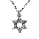 Real 925 Sterling Silver Star of David Men’s Pendant Six Pointed Religious Amulet Symbol Necklace Fine Jewelry