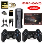 Игровой плеер X2 Plus 256G 50000 GD10 Pro 4K, 3D HD ретро игровая консоль