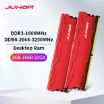 JUHOR DDR4 Ram 16GB 8GB 32GB 2666MHz 3200MHz DDR3 8GB 1600MHz DIMM Desktop Memory New Memoria Rams With HeatSink