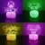 NEON GAMER 3D Лампа Светодиодный Ночник. Игровая Установка RGB Детские Лампы Украшение Комнаты Геймера